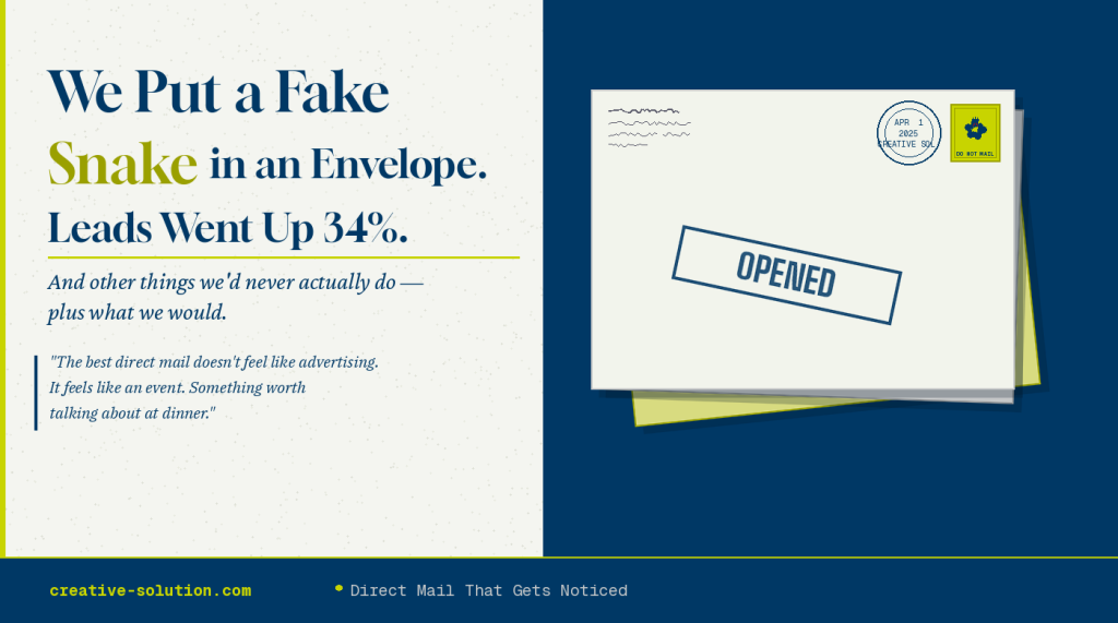 What is a piece of direct mail if not a well-executed April Fools' prank? It shows up unexpected, physical, impossible to ignore — and if it's done right, people talk about it. We explore the surprisingly hilarious overlap between direct mail and the best day of the year to be sneaky.
